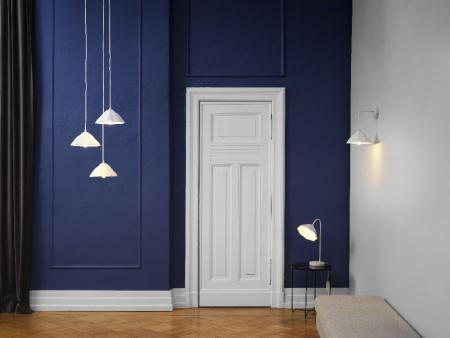 OSRAM Tischleuchte Decor Lotus Leaf weiß aus Metall und Pappmaschee dimmbar für E14