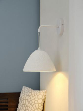 OSRAM Wandleuchte Camel Bell weiß aus Metall und Pappmaschee E14