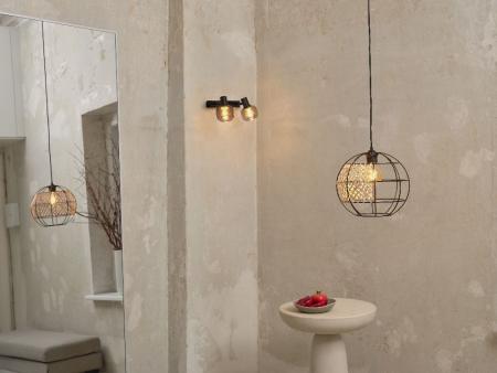 OSRAM Decor 2er Spot Firefly in Schwarz - warmweißes Licht, dimmbar, Metall/Glas