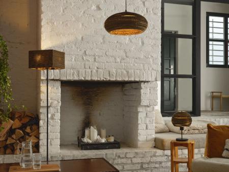 160cm OSRAM Stehleuchte Decor Cardboard Square braun, aus Wellpappe