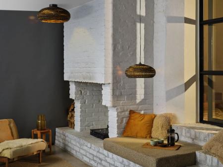 OSRAM Deckenleuchte DROP, braun, Ø 40 cm, aus Wellpappe