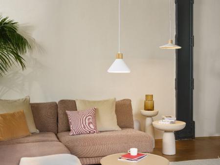 OSRAM GipsHängelampe Plaster Wood weiß Ø 32 cm  E27