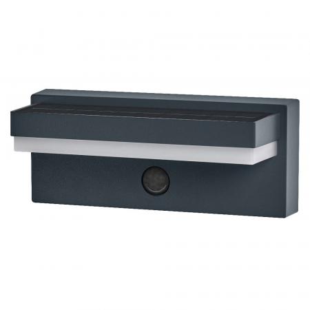 OSRAM ENDURA Style Solar + USB Robust Sensor Wandleuchte IP54 Dunkelgrau