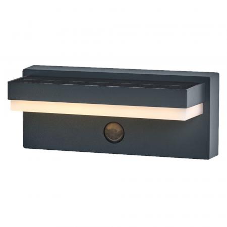 OSRAM ENDURA Style Solar + USB Robust Sensor Wandleuchte IP54 Dunkelgrau