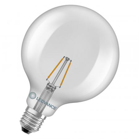 Ledvance E27 LED Kugellampe Globe 125 Classic klar 1,8W wie 25W 2700K warmweißes Licht