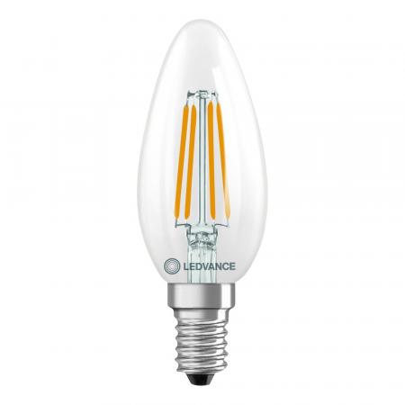 Ledvance E14 LED Kerzenlampe CLASSIC Filament B40 3,4W wie 40W 2700 K warmweißes Licht