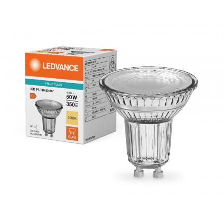 Ledvance GU10 PAR16 LED Spot 36° 4,3W wie 50W 3000K warmweißes Licht