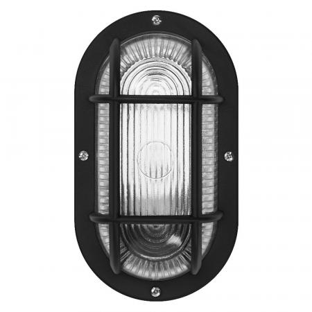 OSRAM Wandleuchte BULKHEAD Essential Oval E27 in schwarz