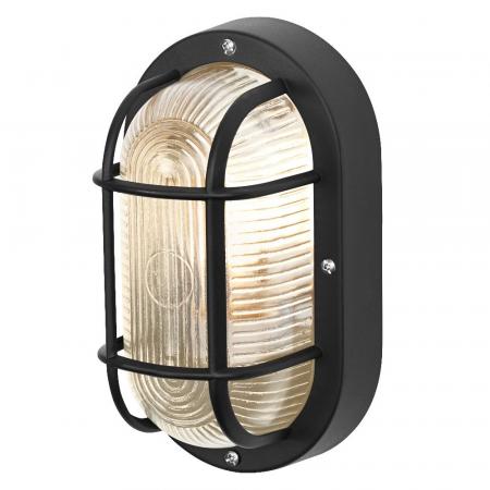 OSRAM Wandleuchte BULKHEAD Essential Oval E27 in schwarz