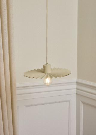 OSRAM Pendelleuchte  Decor Plissee Beige aus Stahl mit E27 Fassung - Textilkabel