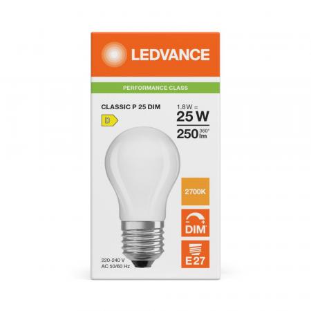 Ledvance E27 Classic P 25 Lampe dimmbar 1.8 W wie 25W 2700K warmweiß
