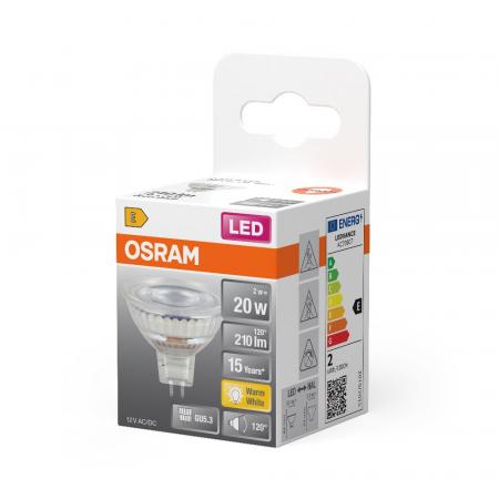 Osram GU5.3 MR16 LED Strahler 120° 2W wie 20W 2700K warmweißes Licht - 12V Niedervolt