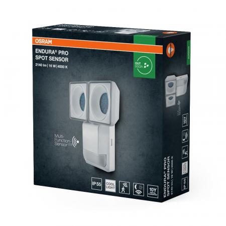 OSRAM LED-Außenstrahler Endura Spot Pro mit Bewegungsmelder 16W 4000K Fluter IP55 weiß