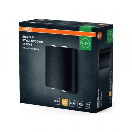 Osram LED Wandleuchte Endura Style UpDown DECO II in dunkelgrau IP44