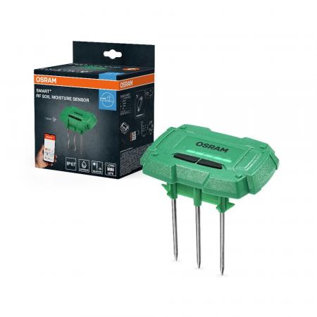 OSRAM SMART+ RF SOIL MOISTURE SENSOR Green - Misst die Bodenfeuchtigkeit sowie die Bodentemperatur und sendet die Daten automatisch an das SMART+ Bewässerungssteuergerät