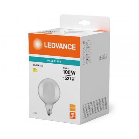 Ledvance E27 LED Kugellampe Globe 125 Classic matt 11W wie 100W 2700K warmweißes Licht