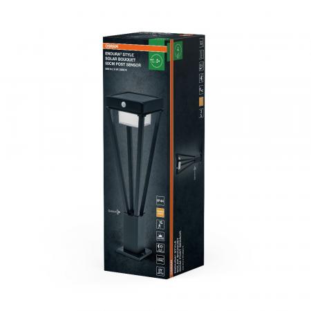 Osram ENDURA Solar Bouquet 50cm Sockelleuchte schwarz Sensor & Bewegungsmelder 50cm