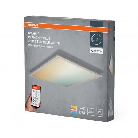 Osram SMART+ Matter Planon Plus Wand- und Deckenpanel Tunable White 45x45cm App-& Sprachsteuerung