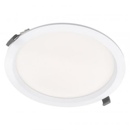 LEDVANCE LED Deckeneinbauleuchte 30–42W 3000–4000K IP44 250mm Multi Select weiß  Einbaudurchmesser: 250 mm