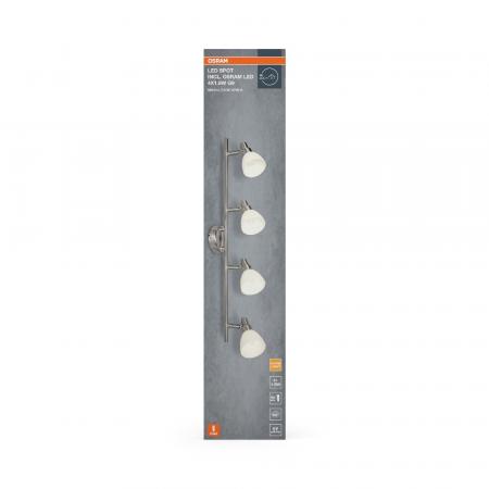 OSRAM 4-flammiger LED Decken Strahler mit satiniertem Glas