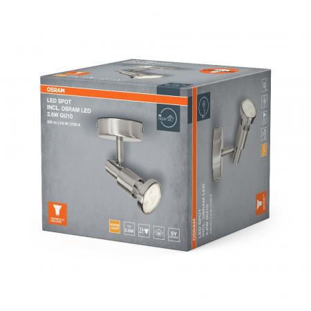 OSRAM 1-flammiger Wand- und Decken Strahler Aluminium