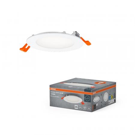LED Downlight ultra slim ø12cm OSRAM weiß 4000K - neutralweiß, flaches Design, IP20, einfache Montage für Wohnräume und Küchen
