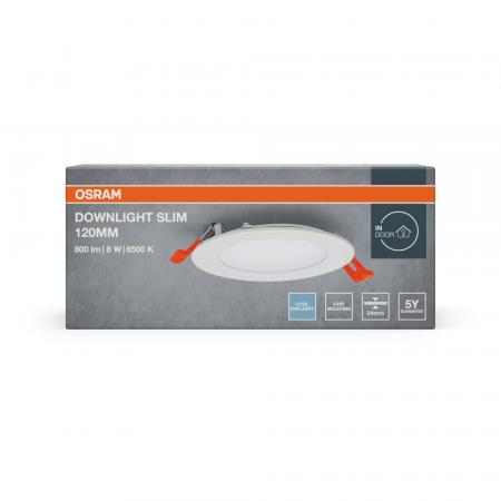 OSRAM  LED Downlight ultra slim ø12cm weiß kaltweißes Arbeitslicht - flaches Design, IP20, einfache Montage für Arbeitsräume und Küchen