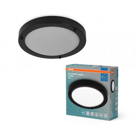 OSRAM Deckenleuchte fürs Badezimmer Classic Round 31cm schwarz IP44