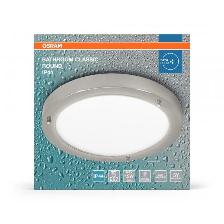 OSRAM Deckenleuchte fürs Badezimmer Classic Round 31cm Chrom IP44