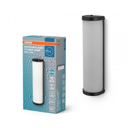 Klassische OSRAM Spiegelleuchte fürs Badezimmer Classic Cylinder 32cm IP44