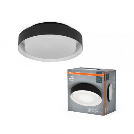 OSRAM Deckenleuchte Orbis Madrid Schwarz/Weiß - hochwertiges, modernes Design, Metallgehäuse, kann mit smarter Lampe bestückt werden