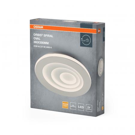 Osram LED-Deckenleuchte Orbis Spiral Loop Round 360mm 27W weiß Warmweißes Licht - direktes & indirektes Licht, sehr homogene Lichtverteilung