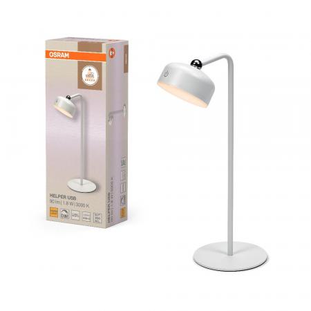 OSRAM  Decor Helper Gadget 830 USB - LED-Leuchte mit USB-Akku, 3000 K, Touch-DIM, magnetischer Wandhalterung, als Tischleuchte, Klemmleuchte oder Nachtlicht flexibel einsetzbar