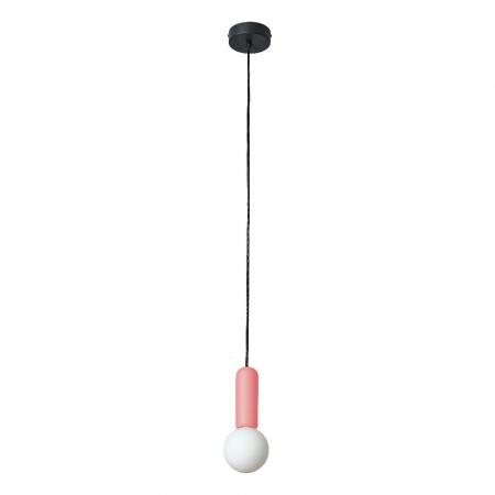 Osram Pendelleuchte Decor Conrete Mic mit G9 Fassung aus Beton mit Glaskugel in Pink