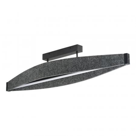 Osram Deckenleuchte Decor Flat Felt in Dunkelgrau mit warmweißem Licht - Auffällige Leuchte aus Filz