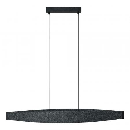 Osram Pendelleuchte Decor Flat Felt in Dunkelgrau mit warmweißem Licht - Auffällige Leuchte aus Filz