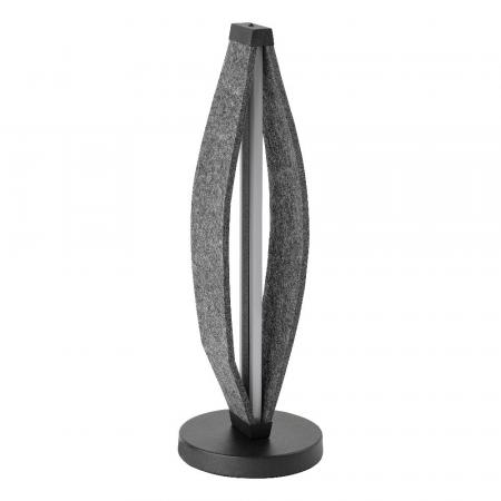 Osram Tischleuchte Decor Flat Felt in Dunkelgrau mit warmweißem Licht - Auffällige Leuchte aus Filz