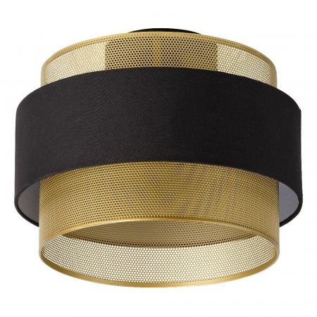 Osram Deckenleuchte Decor Hornet in Schwarz / Gold mit E27 Fassung Ø 30 cm - gelungene Symbiose aus Stahl und Polyester-Baumwolle