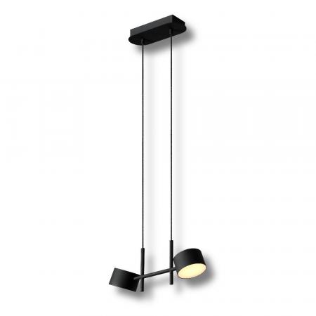 Osram 2-flammige Pendelleuchte Decor Kyoto aus Aluminium in Schwarz mit warmweißem Licht - Dimmbar (CLICK DIM via Schalter)