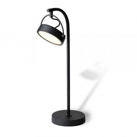 Osram Tischleuchte Decor Puck aus Stahl mit warmweißem Licht in Schwarz