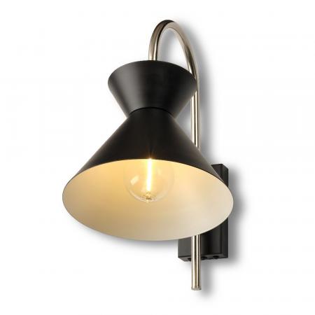 Osram Wandleuchte Decor Waist aus Stahl mit E27 Fassung in Schwarz