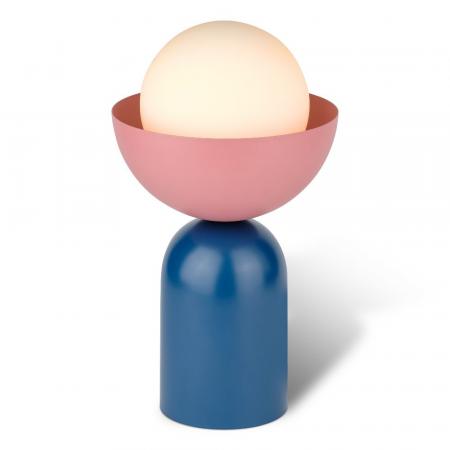 OSRAM Tischleuchte Decor Bowl Table in Blau/ Rosa Ø 20 cm aus Stahl mit E14 Fassung