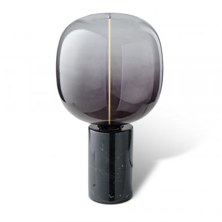 OSRAM Tischleuchte Decor Marble Base Table dimmbar mit E27 Fassung schwarz - Elegante Tischlampe aus Marmor mit Textilkabel – dimmbares Licht für jeden Raum