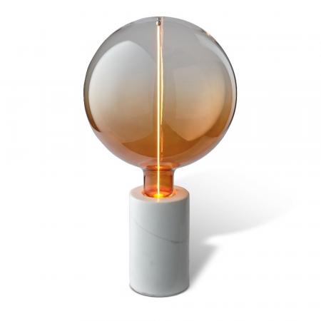 OSRAM Tischleuchte Decor Marble Base Table dimmbar mit E27 Fassung Weiß - Elegante Tischlampe aus Marmor mit Textilkabel – dimmbares Licht für jeden Raum