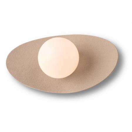 Osram Wandleuchte Decor Pearl in Beige mit G9 Fassung - Auffällige Leuchte aus Filz / Stahl / Glaskugel