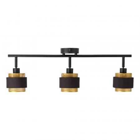 Osram 3-er Decor Hornet Decken-/Wandspot in Schwarz / Gold mit E14 Leuchtmittel für warmweißes Licht - schwenkbar durch Kugelgelenk