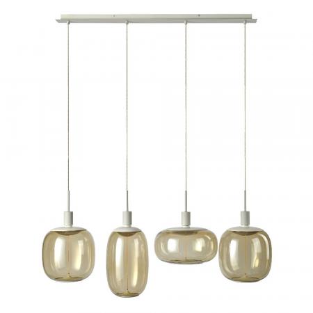 OSRAM Decor Pendant Needle Linear Beige aus Stahl - Pendelleuchte mit 4 x E27 Fassung ohne Leuchtmittel