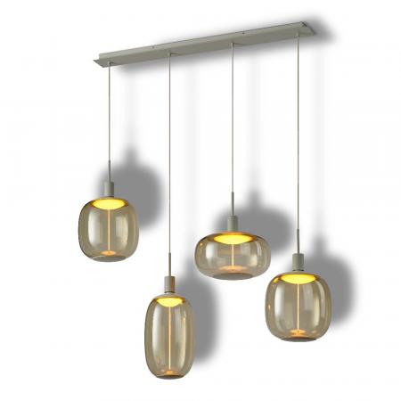 OSRAM Decor Pendant Needle Linear Beige aus Stahl - Pendelleuchte mit 4 x E27 Fassung ohne Leuchtmittel