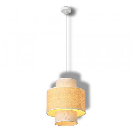 OSRAM Pendelleuchte Decor Wrap Cylinder aus Leinen und Bast mit E27 Fassung