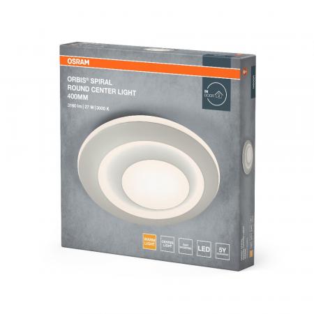 Osram LED-Deckenleuchte Orbis Spiral Round 400mm 27W weiß Warmweißes Licht
